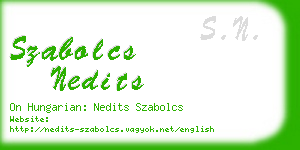 szabolcs nedits business card